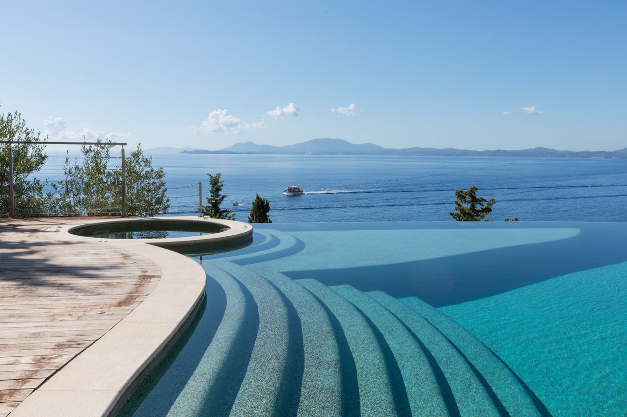 corfu homes infinity pool